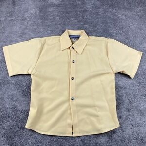 Lavana USA Shirt Buttons Womens 6 Yellow Short Sleeve